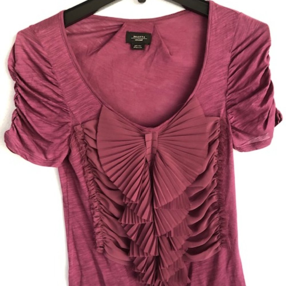 Anthropologie Deletta Chiffon Bow Top